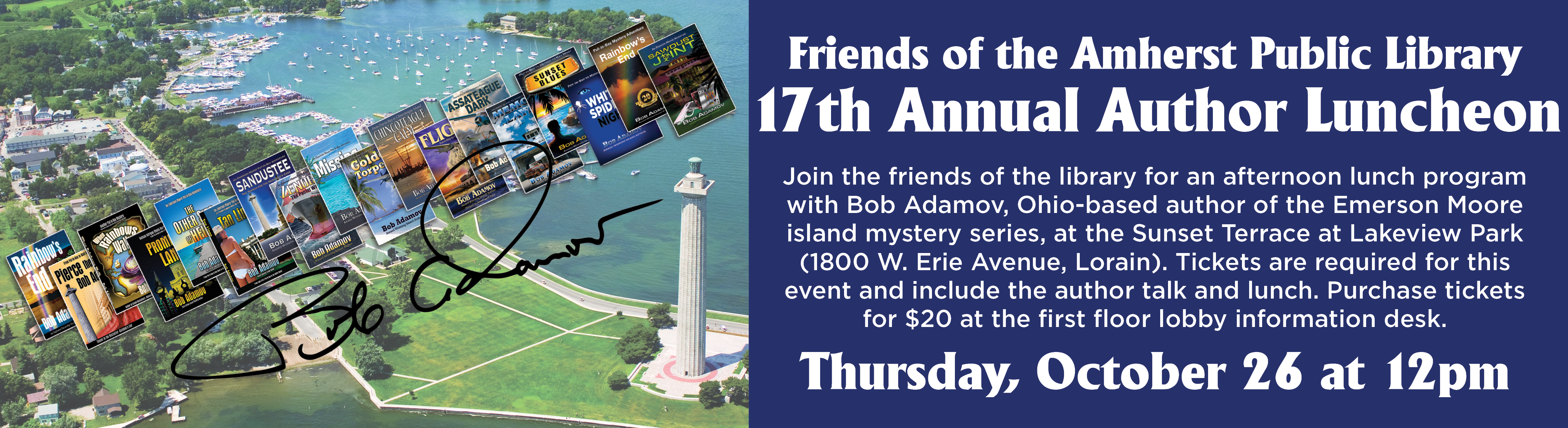 Friends of the Library Author Luncheon with Bob Adamov