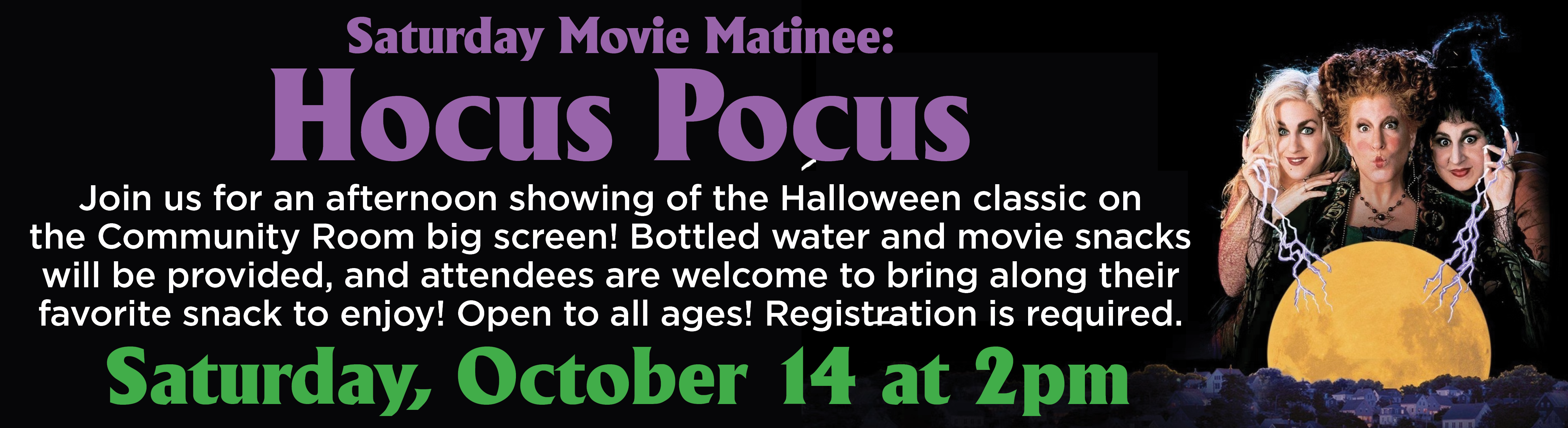 Saturday Movie Matinee – Hocus Pocus