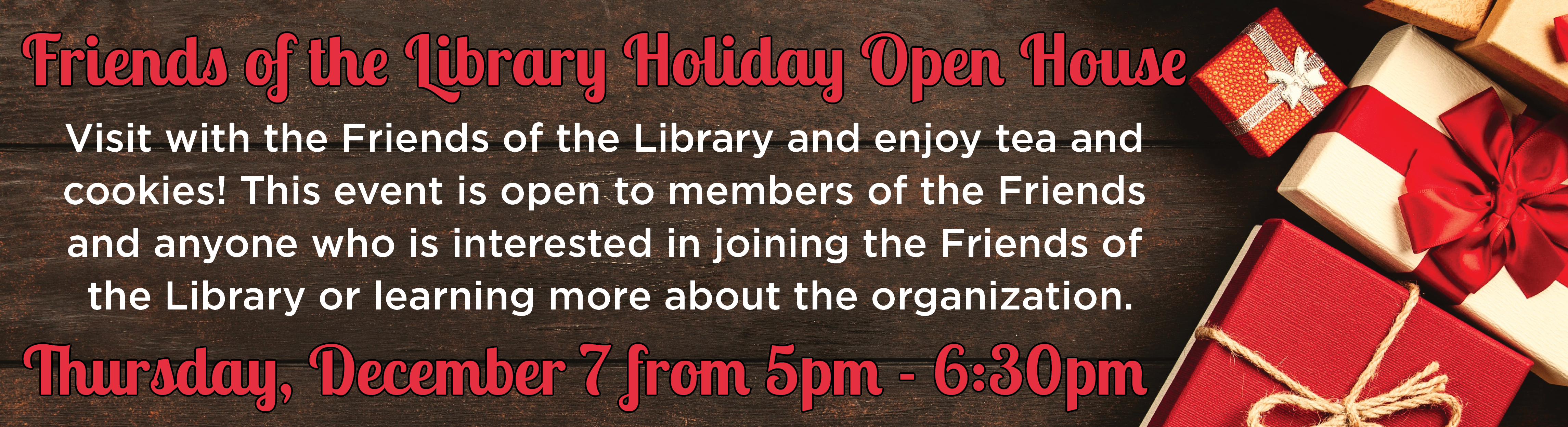 Friends of the Library Holiday Open House