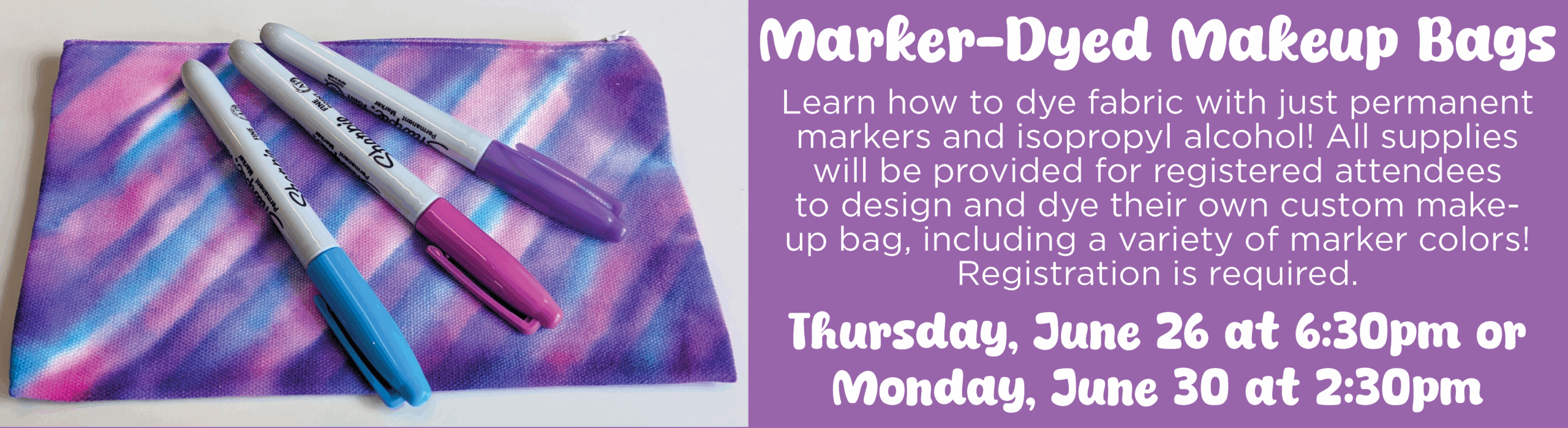 Adult Craft: Marker-Dyed Makeup Bags