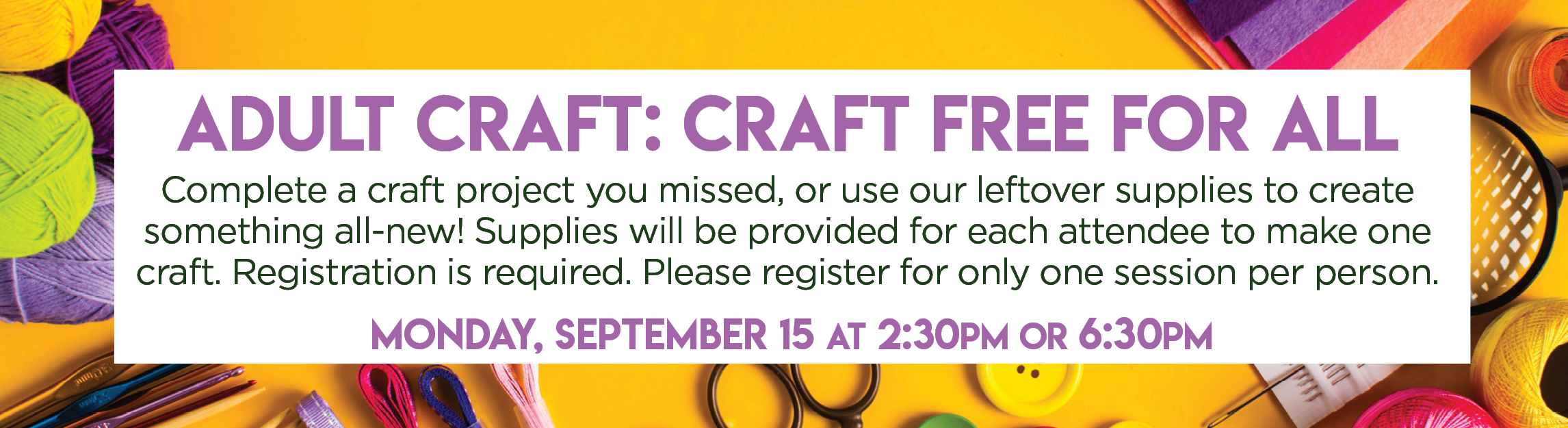 Adult Craft: Craft Free-for-All