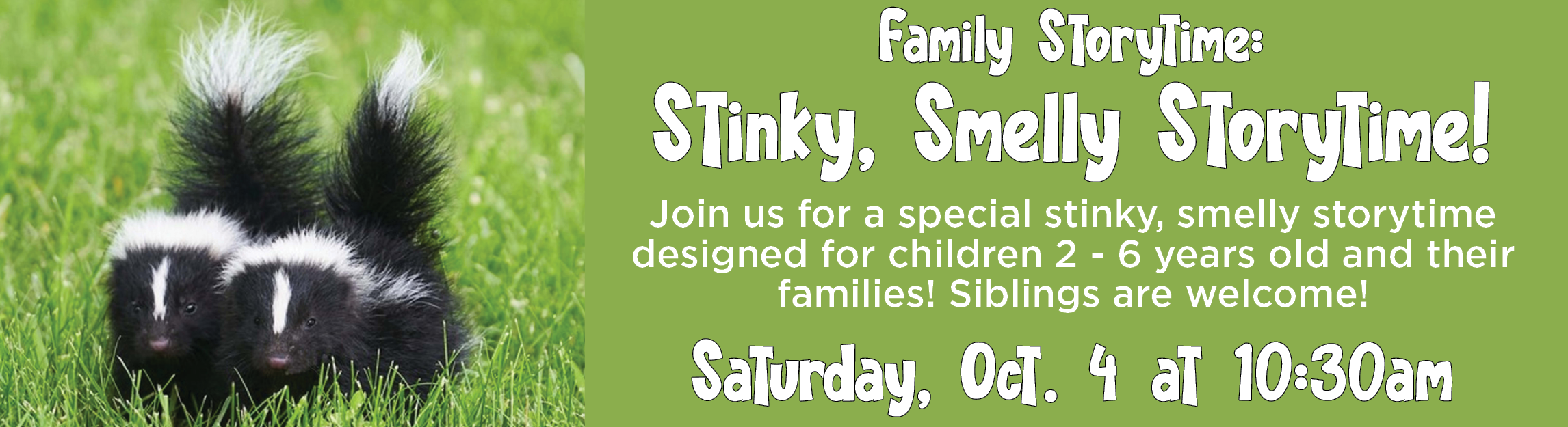Family Storytime: Stinky, Smelly Storytime!
