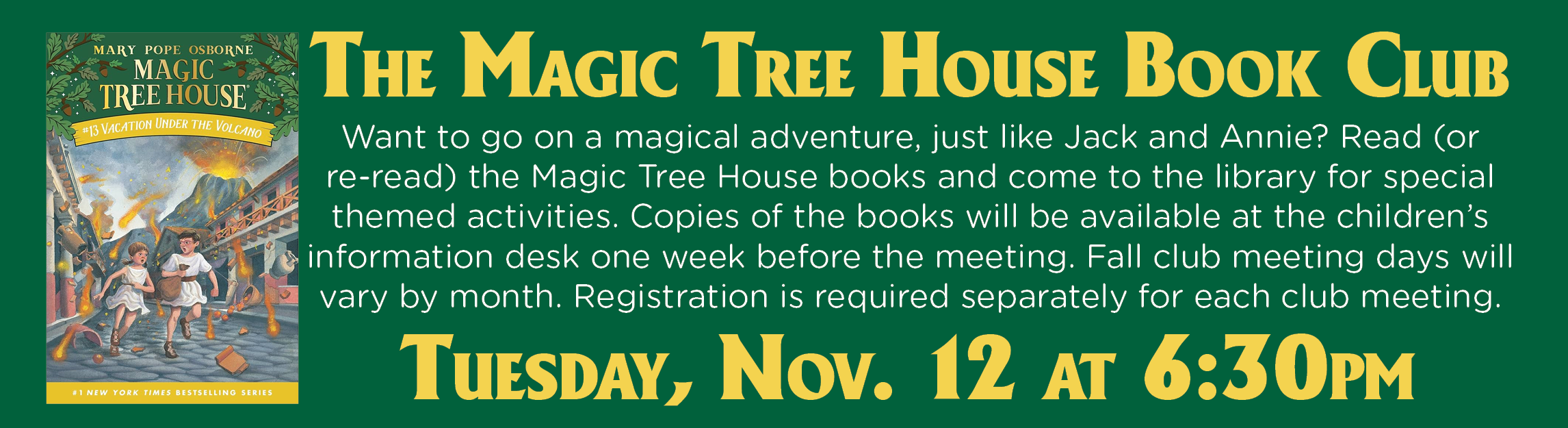 Magic Tree House Book Club: Vacation Under the Volcano