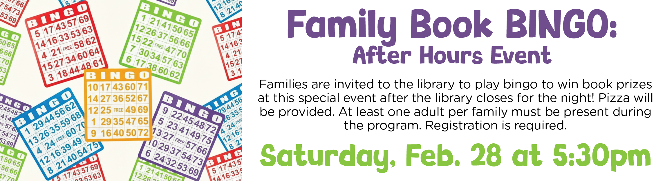 Family Book BINGO: After Hours Event
