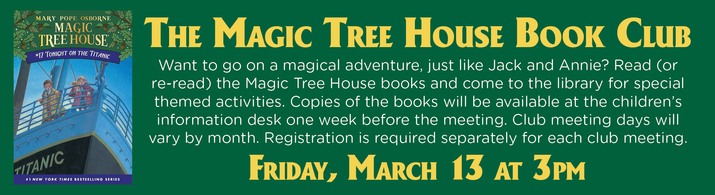 The Magic Tree House Book Club: Tonight on the Titanic
