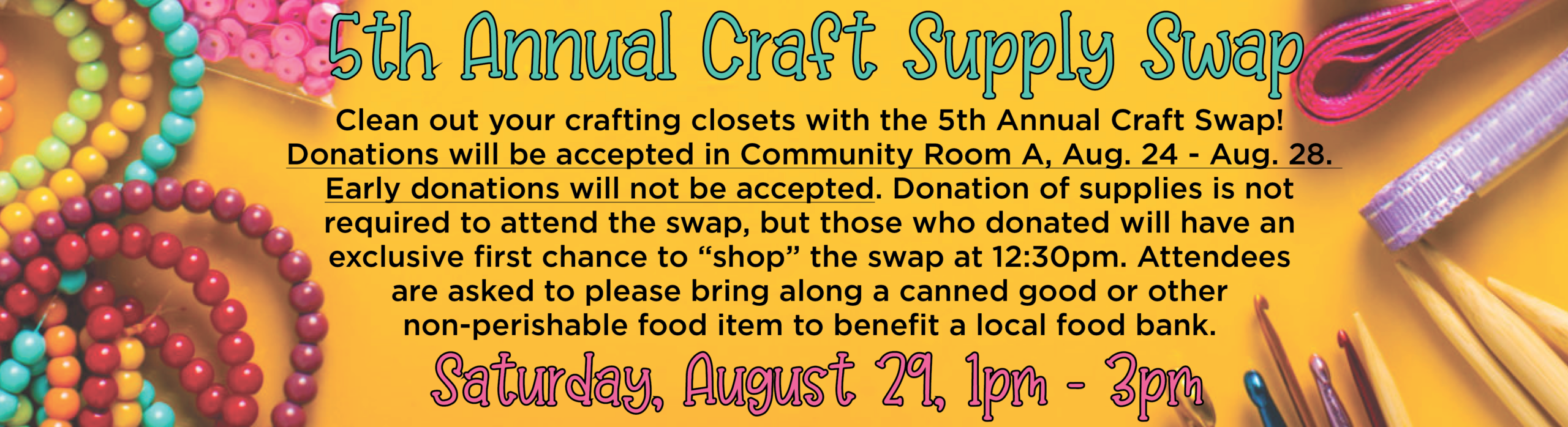 5th Annual Craft Supply Swap