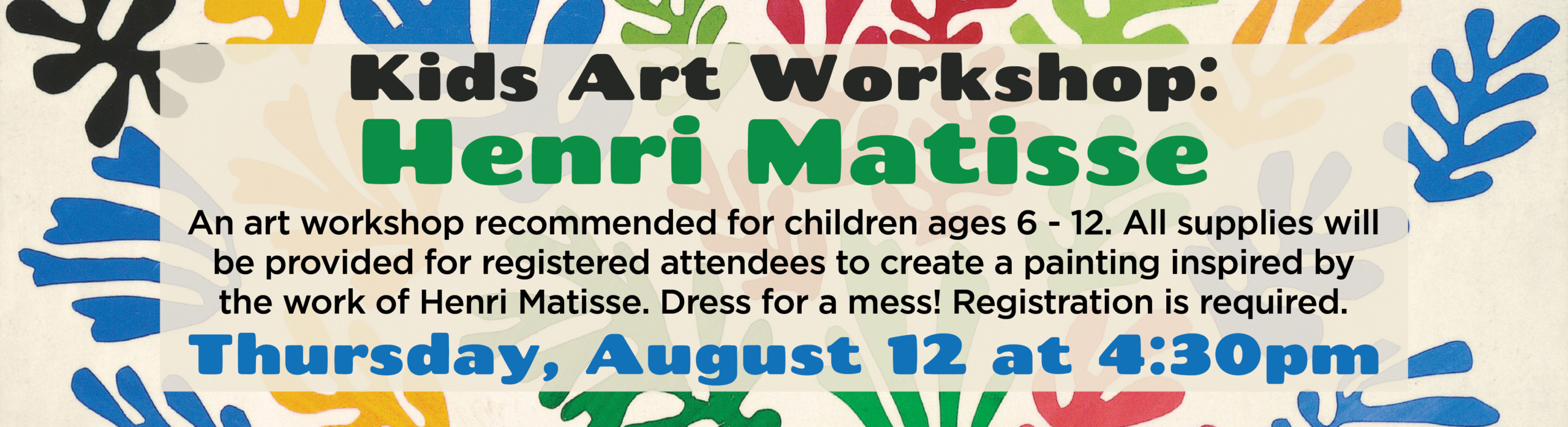 Kids Art Workshop: Henri Matisse