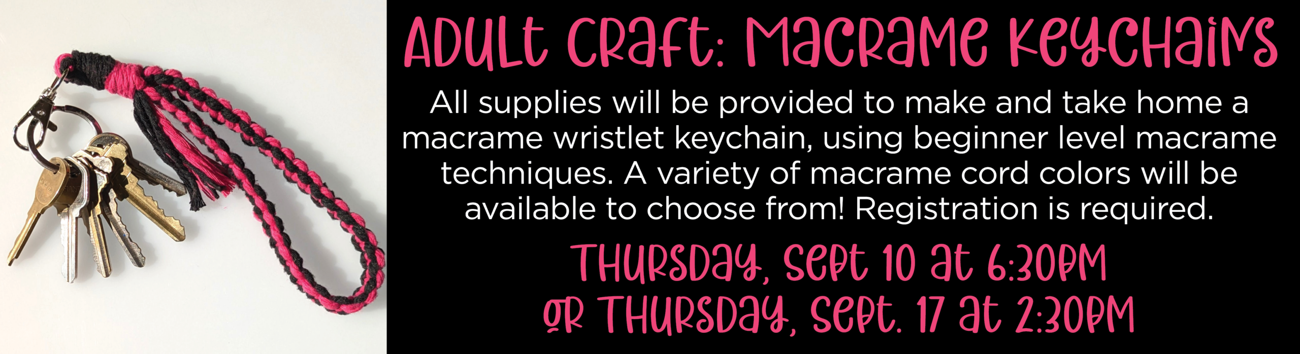 Adult Craft: Macrame Keychain