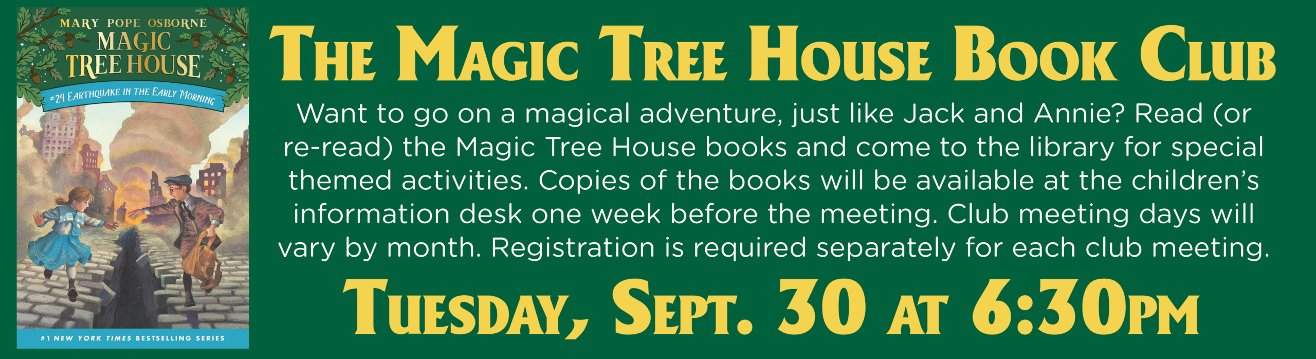 The Magic Tree House Book Club: Earthquake in the Early Morning