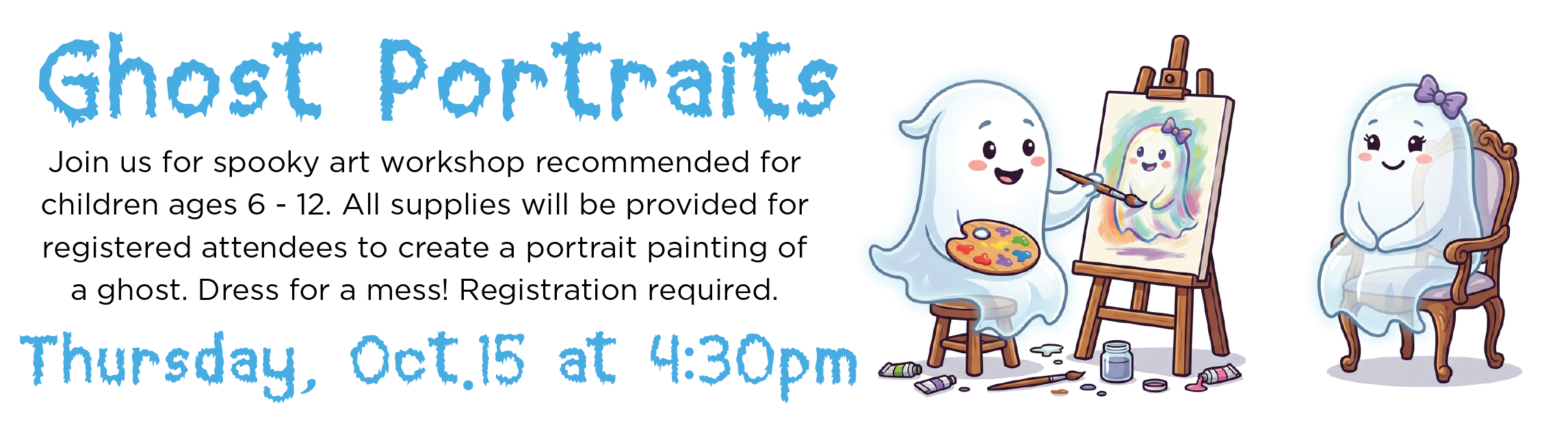 Kids Art Workshop: Ghost Portraits