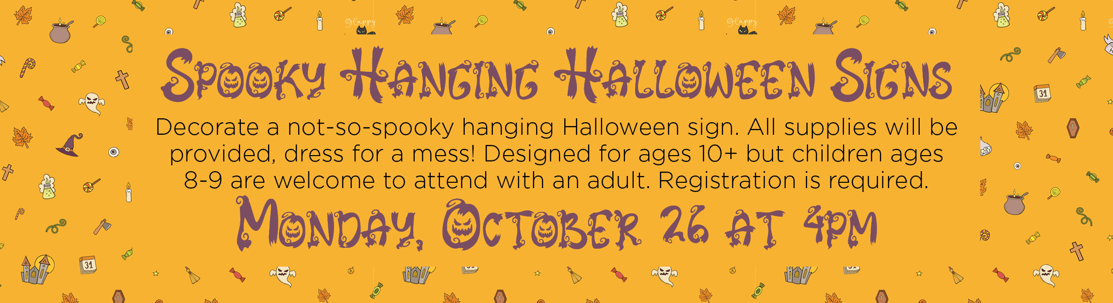 Spooky Hanging Halloween Signs